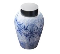 BASXDRFXZ Recipiente Hermético para té Latas de té Verde teñidas con Tinta pintadas a Mano puras Almacenamiento for el hogar Selladas cerámica for Alimentos Cocina