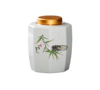 BASXDRFXZ Recipiente Hermético para té Recipiente for almacenar té a Granel de Porcelana Blanca Vintage, Tarro Sellado for Cocina, Juego, Individual, Caja Regalo, vacío