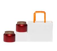 BASXDRFXZ Recipiente Hermético para té Recipiente for almacenar té a Granel, Tarro de cerámica Sellado, for, Juego Retro, Caja Regalo con Individual o Doble(A,Double Can)