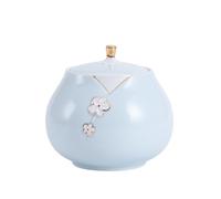 BASXDRFXZ Recipiente Hermético para té Tarro de Almacenamiento té a Granel cerámica, pequeño Tarro Sellado, contenedor Negro Flor Ciruelo celadón Creativo(A)
