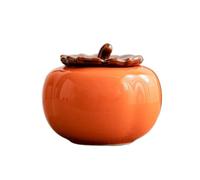 BASXDRFXZ Recipiente Hermético para té Tarro de cerámica for Almacenamiento té, Todo va Bien, pequeño Tarro Caramelo, Sellado Caqui, Alimentos for Cocina(B)