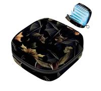 Bat-2021 - Bolsa de almacenamiento de servilletas sanitarias, bolsa de tampón con cremallera, bolsa de período para adolescentes y niñas, bolso de menstruación femenina