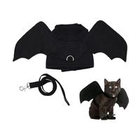 Bat Costume - Dog Costume Halloween | Halloween Adjustable Pet Cosplay Outfit, Collar with Rope Fun Dress Up for Home, Carnival, Easter, Christmas, Masquerades or Holiday Parties, Small to Large