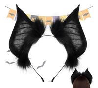 Bat Ears Headband | Cosplay Bat Ears | Fancy Headwear Halloween Girls Festive Headband Dance Masquerade Costume Gothic Headband Costume Fancy Cosplay Accessory Bat Ears Costume