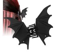 Bat Hair Clip - Matte Black Alloy Gothic B?t Wing Claw C?ip | Halloween Goth B?t Wing Claw C?ip | Spooky Barrettes Punk Accessories | Party Costume Headdress for Girls