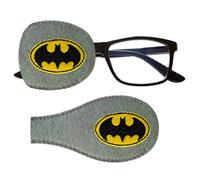 Bat Hero - Parche de tela reutilizable para niños y adultos, para ambliopía ortopédica, tratamiento de oclusión de ojos perezosos para gafas