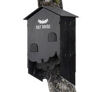Bat House | Garden Wooden Bat Nest | Wall Mount Three Chamber Shelter Houses Box Outdoor Yard Garden Backyard Tree Halloween Decoration