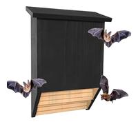 Bat House, Wooden Habitat Nesting Shelter Box, Garden Bat Nesting Home For Backyard Farm Patio Outdoor Garden Orchard Lawn Wildlife Support Control Eco Friendly Nature Habitat Installation