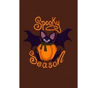 Bat In The Pumpkin Spooky Season Journal / Notebook / Planner / Blank Dotted Diary , 140 Pages, 6"x9" Soft Cover, Matte Finish