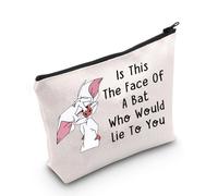 Bat Lover Gift is This The Face of A Bat Who Would Lie to You - Bolsa de maquillaje inspirada en dibujos animados, Murciélago