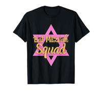 BAT MITZVAH Squad Girl Estrella judía de David 13 años Camiseta