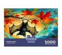 Bat Puzzle Imposible Desafío Extremo Adultos Niños 1000 Piezas Arte Moderno Cumpleaños Regalo Brain Teaser Mindfulness Activity 70x50cm/1000pcs
