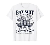 Bat Shit Crazy Social Club Madness In The Moonlight Bat Camiseta