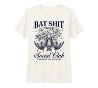 Bat Shit Crazy Social Club Madness In The Moonlight Bat Camiseta Premium