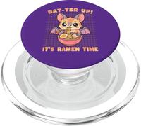 Bat-TER Up Ramen Time Cute Bat Ilustración PopSockets PopGrip para MagSafe