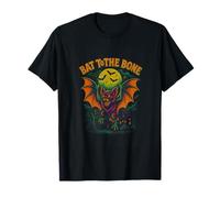 Bat To The Bone Scary Flying Bat Halloween Design Camiseta
