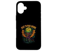 Bat To The Bone Scary Flying Bat Halloween Design Carcasa para iPhone 16 Plus