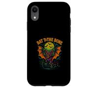 Bat To The Bone Scary Flying Bat Halloween Design Carcasa para iPhone XR