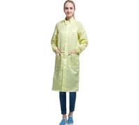 Bata antiestática ESD con cremallera, unisex, bata de laboratorio antiestática EPA uniforme para control estático y todas las áreas de sala limpia ESD, Amarillo, XX-Large