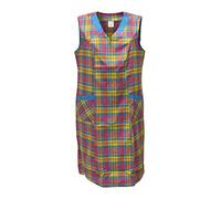 Bata con cremallera para mujer, delantal sin mangas, delantal de cocina, delantal de casa, bata para mujer, a cuadros, algodón/poliéster Diseño 1 42