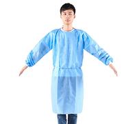 Bata de aislamiento impermeable con puño elástico, desechable, doble lazo, cubierta completa que proporciona limpieza, paquete de cámara desechable 10X