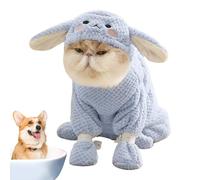 Bata de baño para perros, toalla para perros | Coral Fleece Full Wrap Dog Dogs con diseño de cremallera con correa de pie - Disfraces de mascotas, ropa de gato y accesorios para Navidad, Día de la Mad