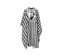 Bata de corte de pelo para adultos, capa de peluquero a rayas, delantal de corte de pelo antiestático, capa de peluquería para estudio en casa, bata de de negra