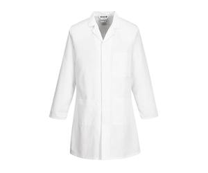 Bata de Laboratorio, Bata de médico, Abrigo de Visita, Color Blanco, XXS-5XL Portwest