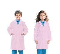 Bata de Laboratorio Niño Niña Bata Blanca Laboratorio Medico Cientifico Estudiant Escuela para Niños Niñas Unisex Disfraz Hospital Enfermera Doctor Cosplay con Bolsillos Disfraces para 3-12 años