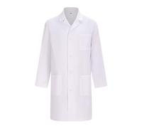 Bata de Laboratorios Unisex para Niños niñas (8-10 Años, Blanco)