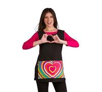 Bata de Maestra Infantil sin Mangas, Color Negro Ágata, Poliester