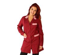 Bata de trabajo para mujer, manga larga, escuela infantil, supermercados, colf, doméstica, burdeos, M