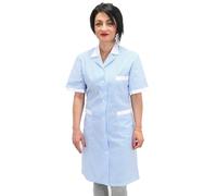 Bata de trabajo para mujer para empresas de limpieza, trabajadora doméstica, camarera en los pisos, Rayas Azules, S