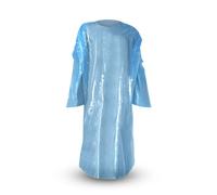 Bata Desechable Impermeable de Plástico Azul | Pack 200 Unidades | Protección Eficaz para Pintura, Manualidades, Artes Plásticas