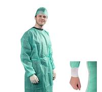 Bata desechable médicos TNT 25 gr DM Clase I Bata de trabajo desechable para visitante paciente con elásticos