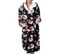 Bata extra cálida para mujer, bata de baño para mujer, con capucha, manga larga, para el hogar, ropa de dormir de invierno, ropa de casa, ropa de hogar, traje casual cálido y esponjoso, ropa de