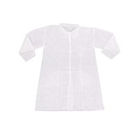 Bata Infantil Desechable con Velcro - Color: Blanco - para Laboratorios, Industrias de Alimentación, Limpieza, Talleres o en Visitas a Empresas - 50 Unidades
