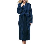 Bata Invierno Mujer Bata Larga Mujer De Invierno Xs Botones Dressing Gown Women Polar Sin Capucha Batas De Polar Batas Casa Talla Grande Albornoz Baño Algodon Robe Albornoz Piscina Estar Por Casa