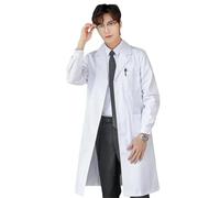 Bata Laboratorio Bata Blanca de Enfermera, Uniforme de médico de Manga Larga for Mujer, Uniforme de médico de Manga Corta for Hombre, Laboratorio de química universitaria.(Color2,M)