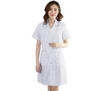 Bata Laboratorio Bata Blanca de Enfermera, Uniforme de médico de Manga Larga for Mujer, Uniforme de médico de Manga Corta for Hombre, Laboratorio de química universitaria.(Color3,M)