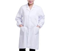 Bata Laboratorio Disfraz de médico, científico, hospitalario y Escolar con Bata Blanca for Estudiantes y Adultos.(XXXL)