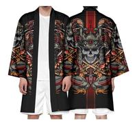 Bata Ligera de Verano Para Hombre, Kimono Fino, Tallas Grandes, Bata de Casa, Albornoces, Ropa de Dormir, Regalos Para Hombres,BlackC-XL