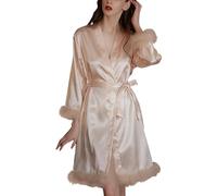 Bata Mujer Albornoz Mujer Ducha Bathrobe Women Xs Albornoz Niña Bata Seda Invierno Botones Talla Grande Cremallera Batas De Casa Verano Dressing Gown Women Invierno Franela De Casa Albornoces Baño