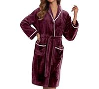 Bata Mujer Bata De Casa Mujer Invierno Albornoces 4Xl Franela Albornoz Microfibra Batas Verano Polar Estar Por Con Capucha Ducha Caliente Piscina Botones Manta Seda Toalla Batin Blanco Coralina