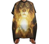 Bata para Barberías Rey Animal León Mágico, Transpirable Salón Delantal de Peluquero Poliéster Capa de Peluqueria para Hombres Corte de Pelo 140X168cm