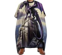 Bata para Barberías Rey Dragón Malvado, Feroz y Genial, Transpirable Salón Delantal de Peluquero Impermeable Capa de Barbero para peloestilo Hombres 140X168cm