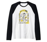 Batalla de Baile en el más allá por los Esqueletos Camiseta Manga Raglan