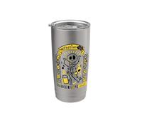 Batalla de baile en el más allá por los esqueletos Vaso térmico de acero inoxidable de doble pared