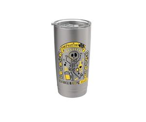 Batalla de baile en el más allá por los esqueletos Vaso térmico de acero inoxidable de doble pared