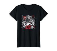 Batalla de Gaugamela Darío III Rey Persa Camiseta gráfica económica, Mujer, Negro, S